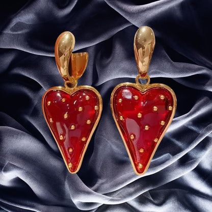 Pendientes Retro Barrocos Amor Fresa - Moda 2024