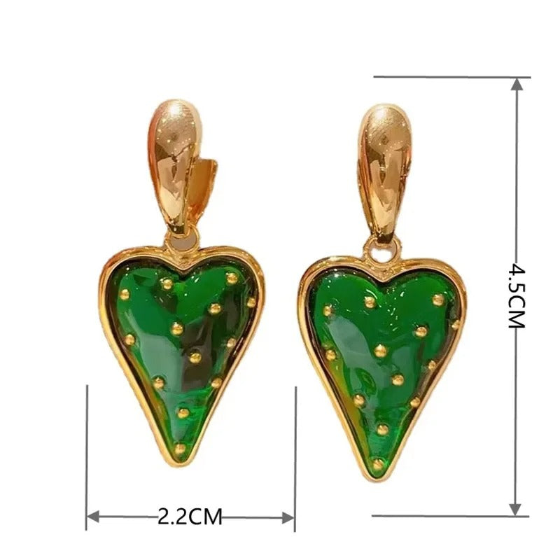 Pendientes Retro Barrocos Amor Fresa - Moda 2024